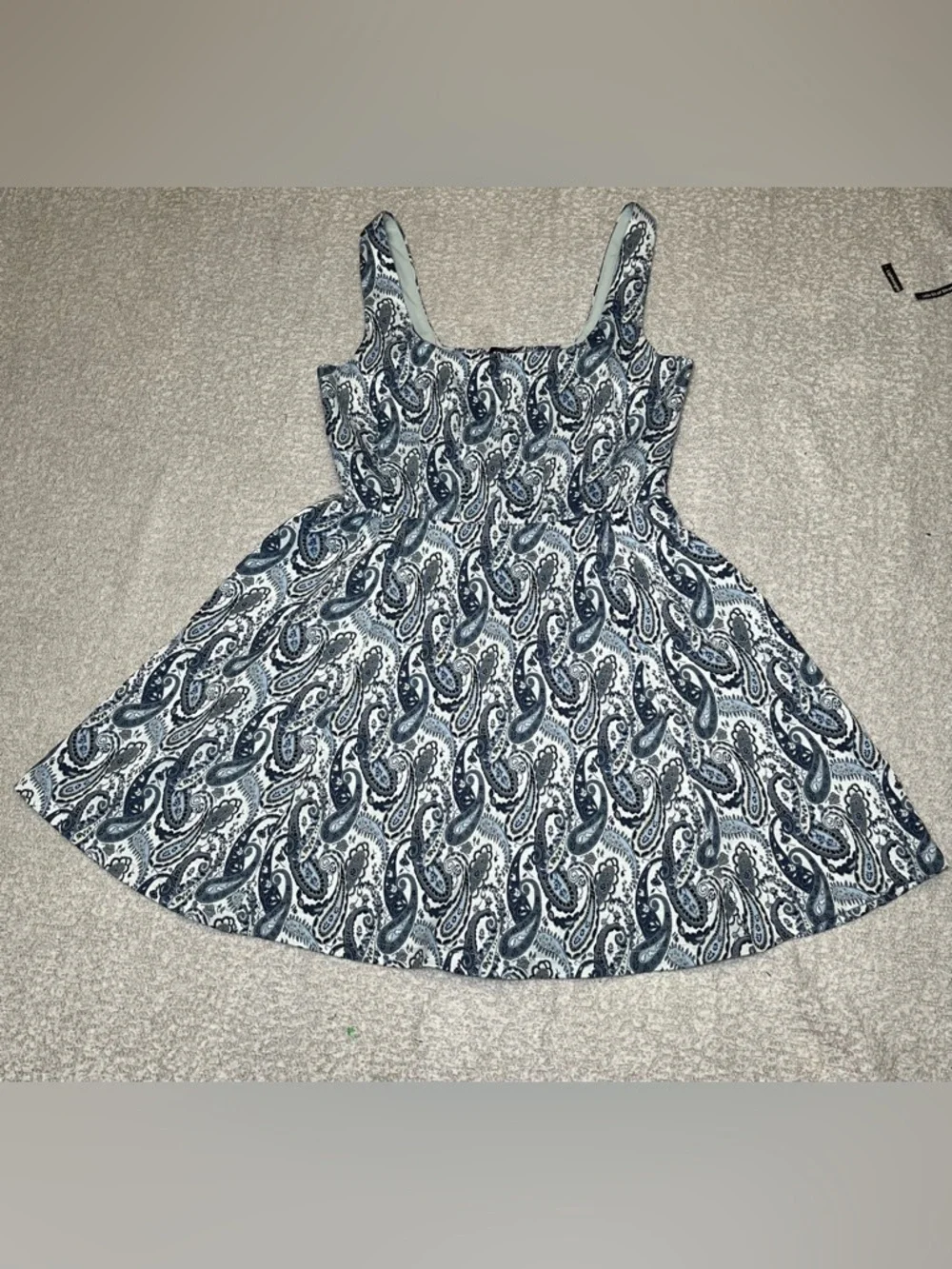 AQUA Paisley Square Neck Mini Dress Size Medium